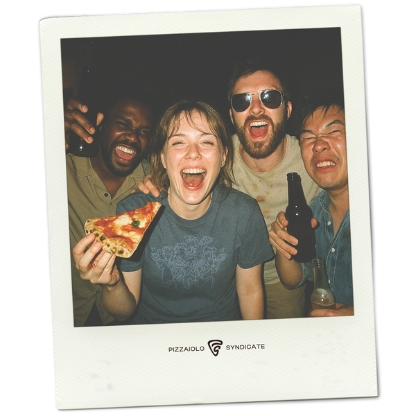 Pizza with Friends T-Shirt | Dark Heather Blue